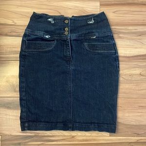 Jacob Denim above the knee pencil skirt